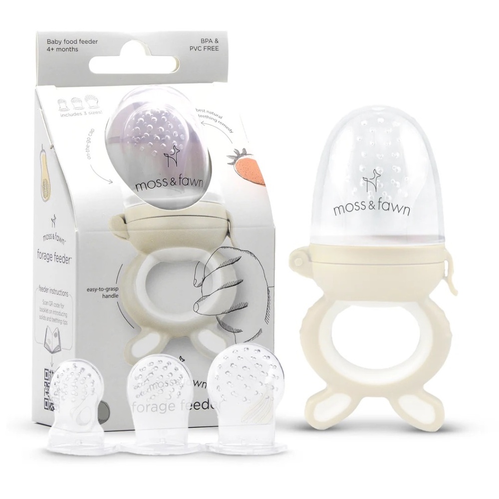 Moss and Fawn Set - Forage Feeder, Ice Cube Tray & Food Milestones Magnets